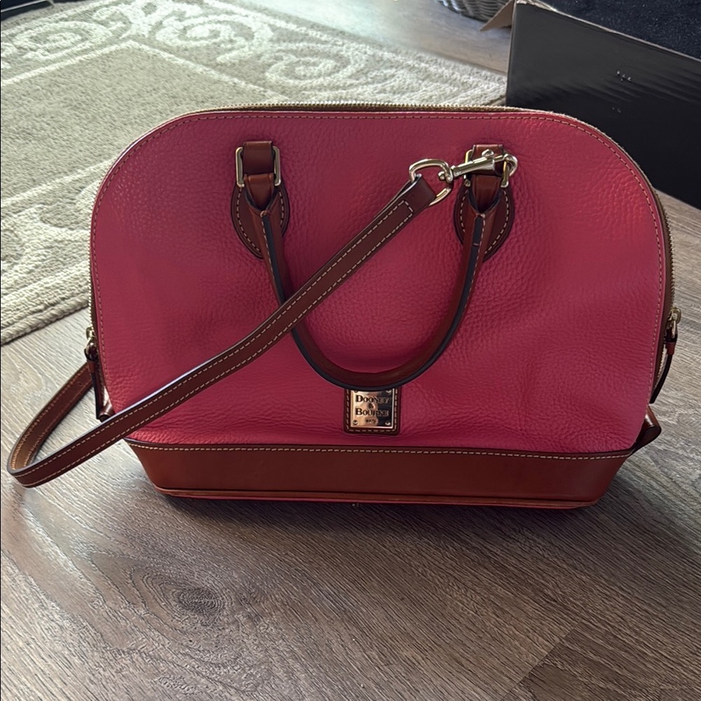 Dooney & Bourke Pink and Brown Satchel Bag